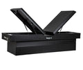 23X27X71IN TEXTURED MATTE BLACK DIAMOND TREAD ALUMINUM GULL WING TRUCK BOX