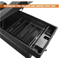 23X27X71IN TEXTURED MATTE BLACK DIAMOND TREAD ALUMINUM GULL WING TRUCK BOX