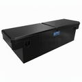CROSSBODY TOOLBOX 16X20X60 ALL SMOOTH EXTRA DEEP DOUBLE DOOR SATIN BLACK
