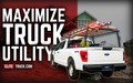 DROP DOWN HD ALUMINUM LADDER RACK KIT DOUBLE 5.5 FT MOST COMMERCIAL CAPS