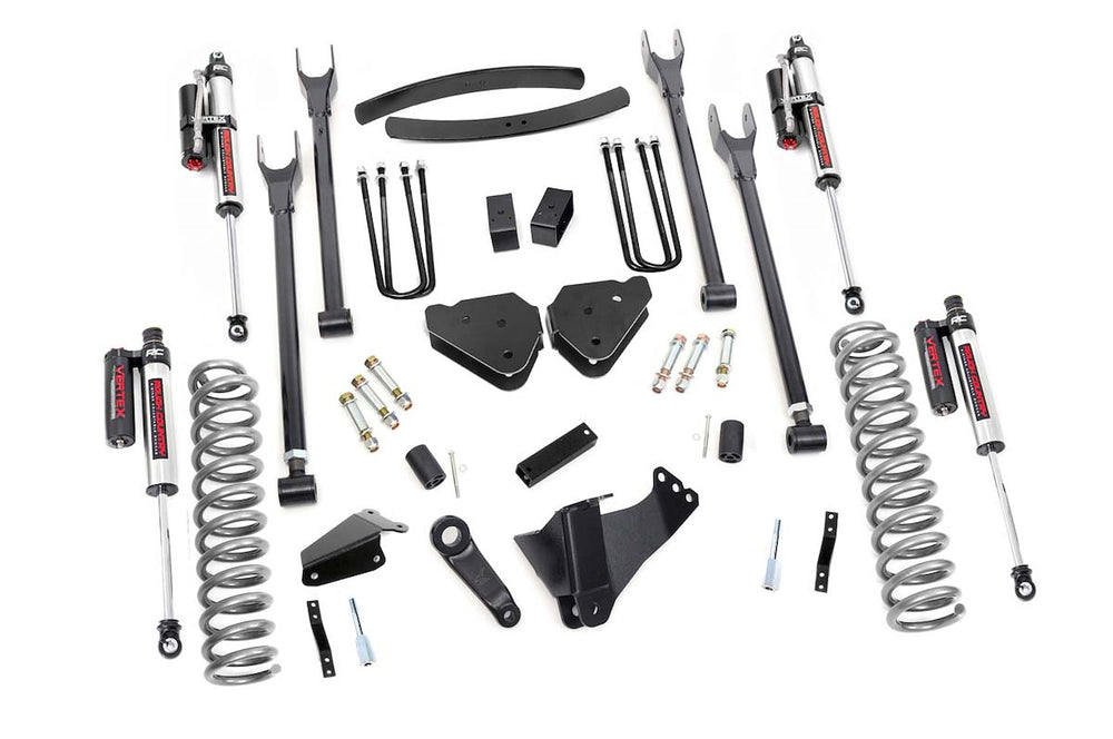 2x 690005 6 Inch Lift Kit Gas 4 Link No OVLDS Vertex Ford Super Duty (05-07)