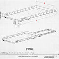 4000 POUND CAPACITY TRUCK SLIDE 47X5X94.75 FOR 8FT SERVICE BODY SLIDE