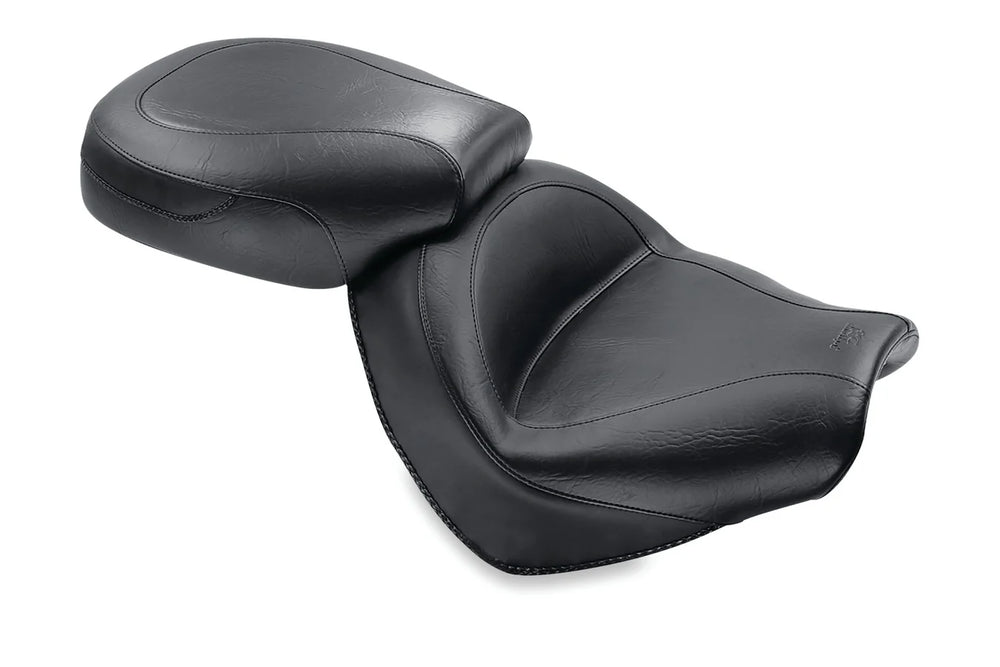 Mustang 04-09 Honda VTX1300C Wide Touring 2PC Seat w/Studs- Black