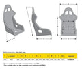 MOMO Supercup Fiberglass Composite Race Seat - Black - Size XL