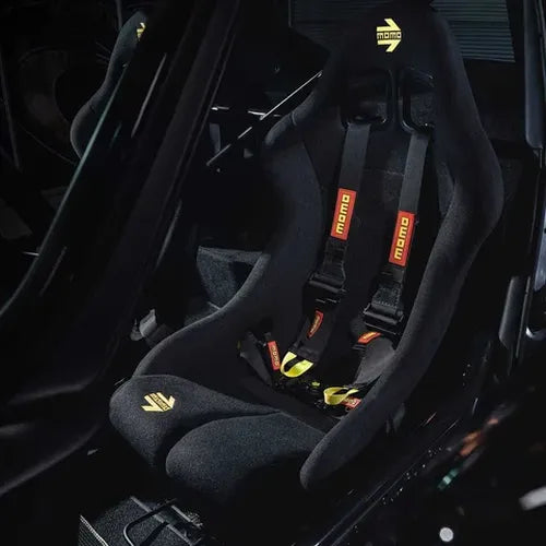 MOMO Supercup Fiberglass Composite Race Seat - Black - Size XL