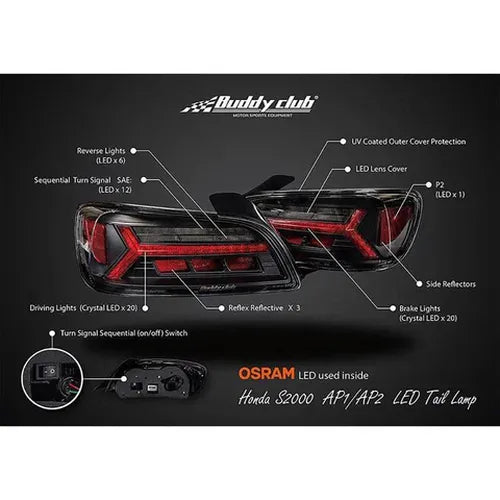 Buddy Club Sequential LED Tail Light S2000 05-08 AP2