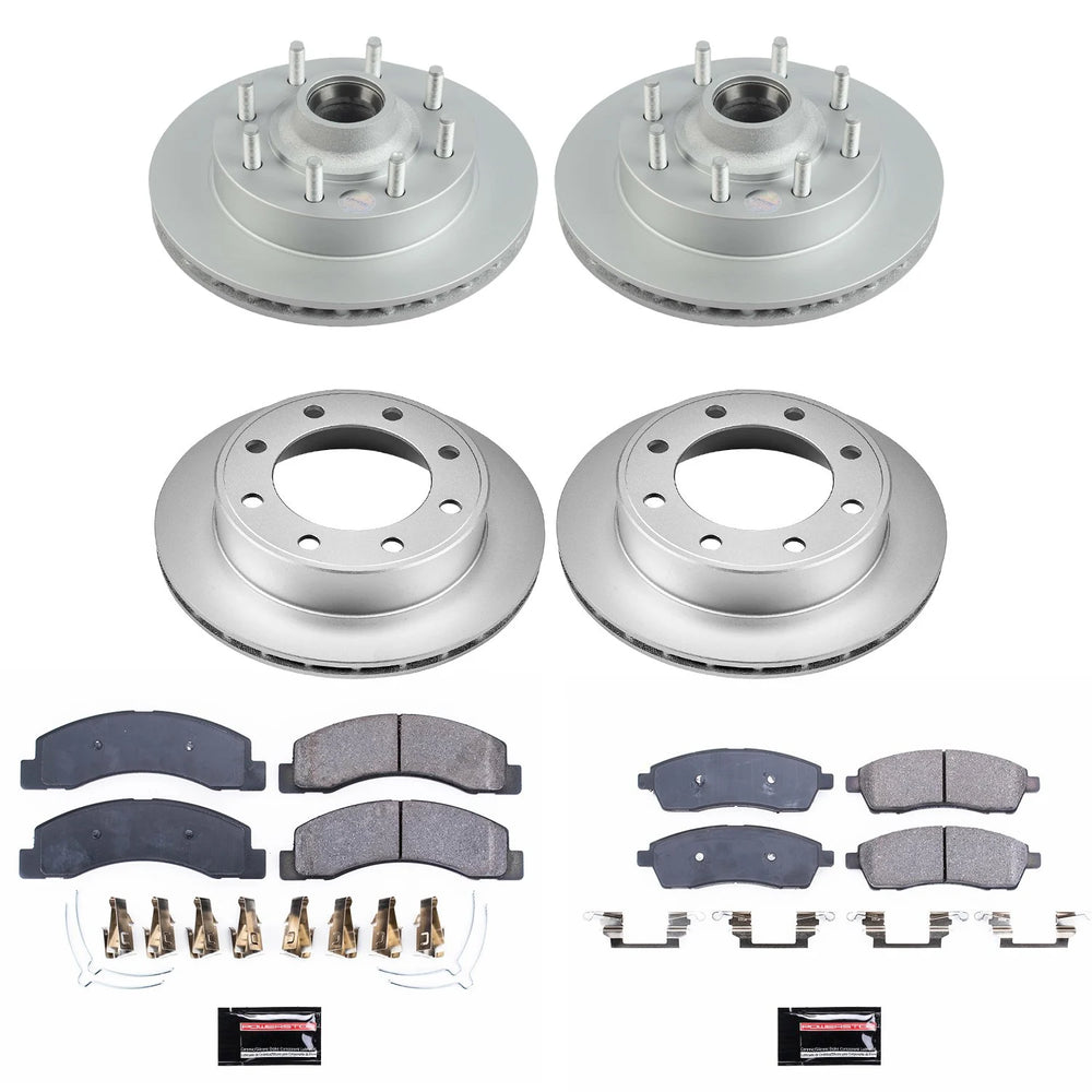 Power Stop 03-05 Ford Excursion Front & Rear Z17 Coated Brake Kit