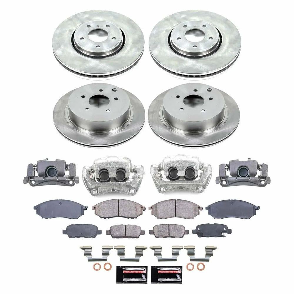 Power Stop 2009 Infiniti FX35 Front and Rear Autospecialty Kit w/Calipers