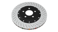 DBA 13-16 Audi RS5 (w/Scalloped edge Iron Discs) Rear 5000 Series Drilled Wavy Rotor w/Silver Hat