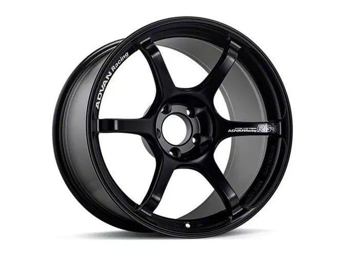 Advan RG-4 18x9.5 +35 5-114.3 Semi Gloss Black Wheel