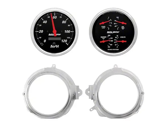 6768 CAMARO/FIREBIRD 2 X 5IN DIRECT FIT DASH KIT 2 PCS SR BEZEL DESIGNER BLACK