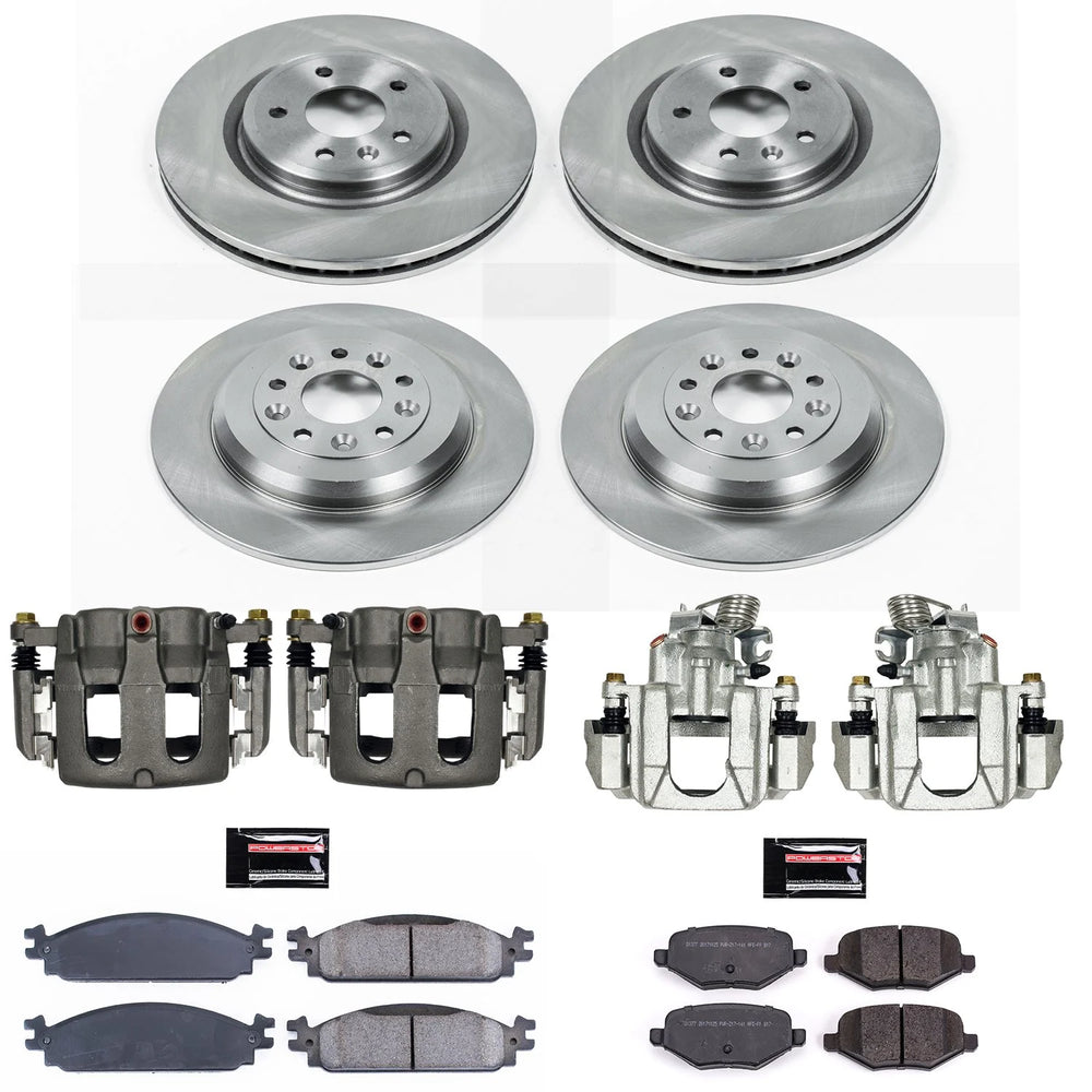 Power Stop 10-11 Ford Flex Autospecialty Kit w/ Calipers - Front and Rear
