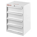 VAN STORAGE CABINET WITH 4 DRAWERS 16 X 14 X 24IN WHITE STEEL FINISH