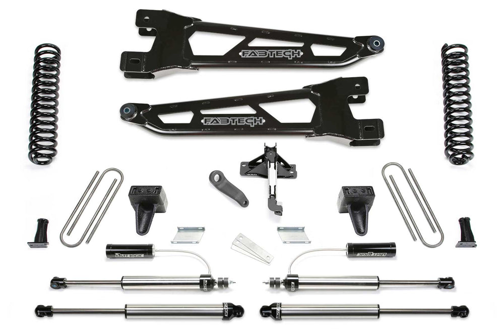 Fabtech 23-24 Ford F250/350 4WD Diesel 4in Radius Arm Lift Kit Dirt Logic 2.25 Resi. Shocks