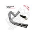 Filter Back Exhaust For 07.5-10 Silverado/Sierra 2500/3500 6.6L LMM 5 Inch Single Pass Aluminized Diamond Eye