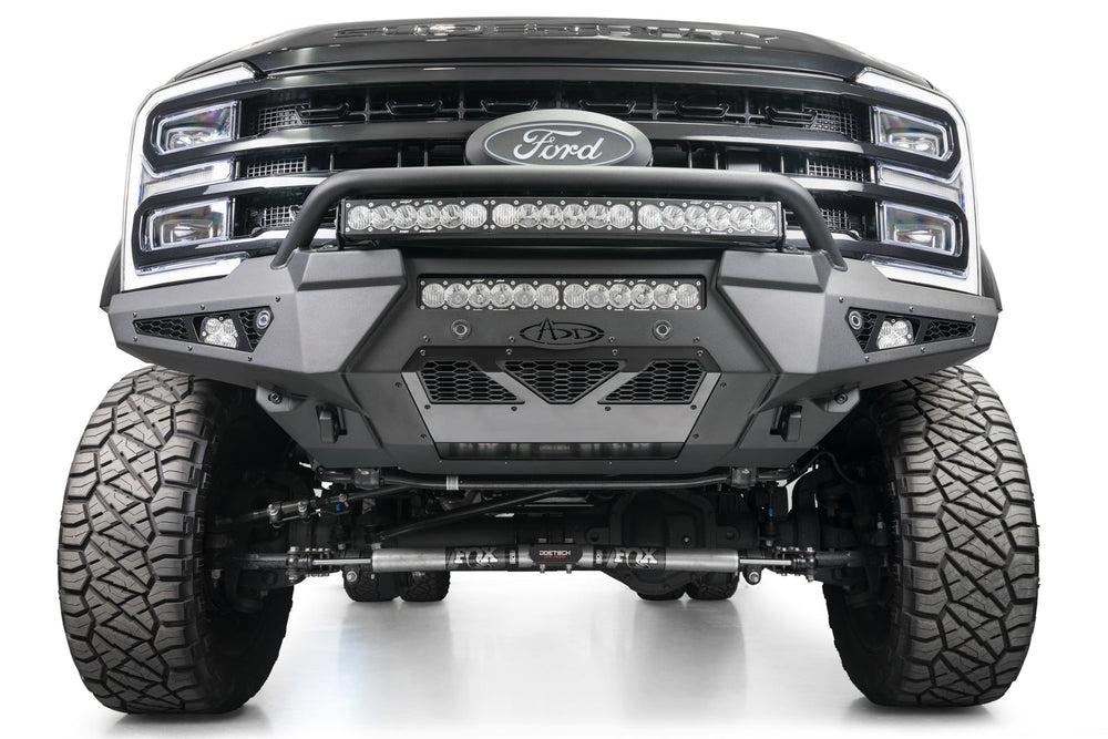Addictive Desert Designs 2023+ Ford Super Duty HoneyBadger Front Bumper w/ Top Hoop