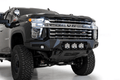20C SILV 2500/3500 HD UP BOMBER FRONT BUMPER W/3 BAJA LP6 MOUNTS HAMMER BLK W/SATIN BLK PANEL
