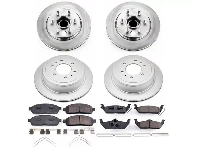 Power Stop 06-08 Lincoln Mark LT Front and Rear Z17 Coated Brake Kit