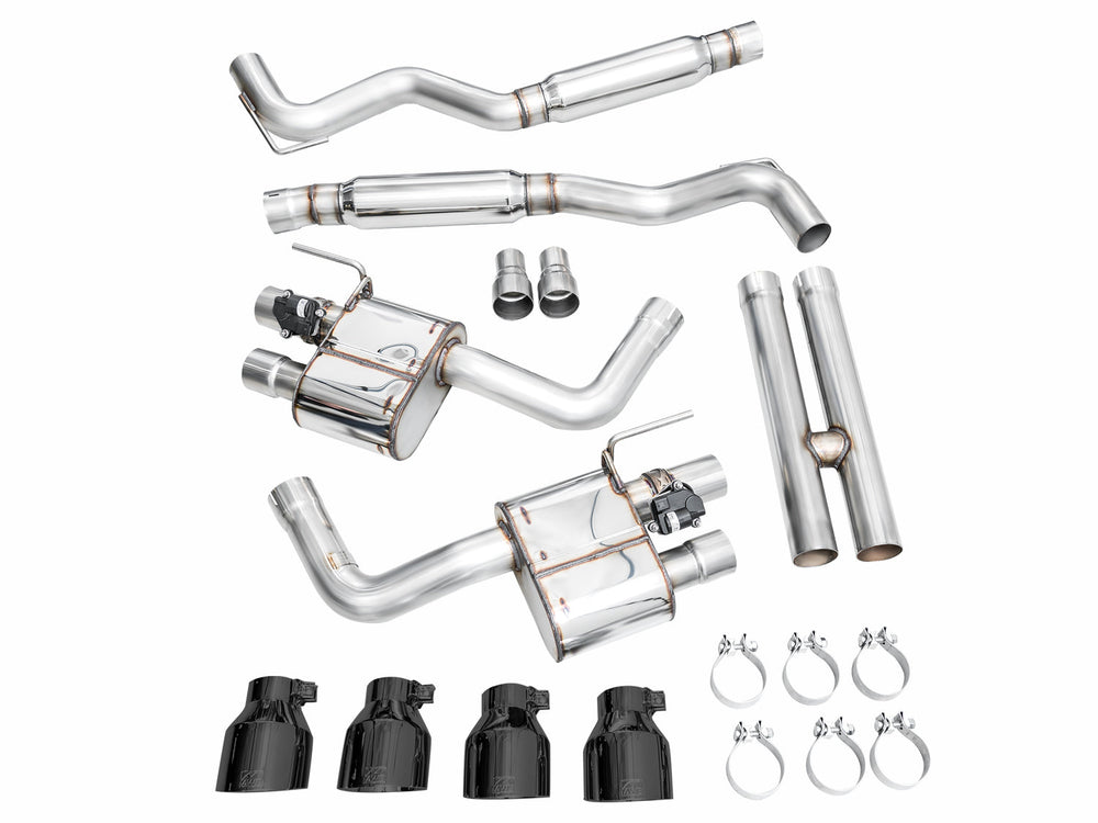 AWE Tuning 21-23 Ford Mustang Mach 1 SwitchPath Cat Back Exhaust w/ Quad Diamond Black Tips