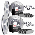 DFC 19-22 Genesis G70 Front & Rear Drill/Slot Silver Rotors with 5000 Advanced Brake Pads w/Hardware