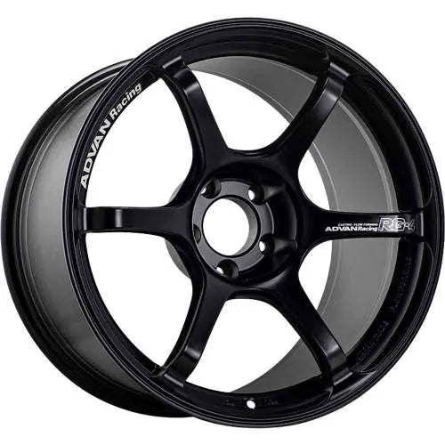 Advan RG-4 18x8.5 +37 5-114.3 Semi Gloss Black Wheel