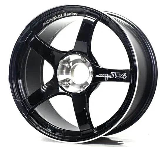 Advan TC-4 SE 18x7.5 / +48 Offset / 5x114.3 / 73mm Bore / Racing Hyper Black and Diamond Cut