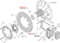 Wilwood Billet Narrow Dynalite Radial Mount Rear Inboard Sprint Kit 12.19in Plain Face Iron Rotor