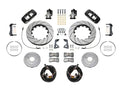Wilwood 20-23 Chevy Corvette C8 Aero4 Black Rear Big Brake Kit - Drilled & Slotted
