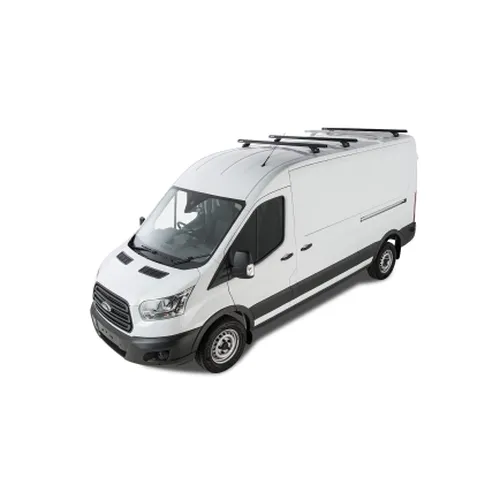 Rhino-Rack 14-21 Ford Transit 2 Door Wagon Heavy Duty RLTP 3 Bar Roof Rack - Black