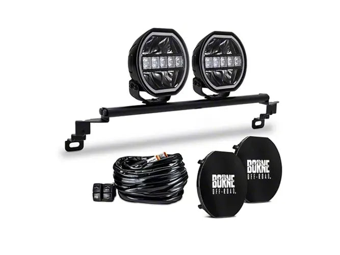 Borne Off-Road 2021+ Ford Bronco Direct Fit Lights - Standard Bumper - 2in x 7in Round - Up