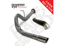 Filter Back Exhaust 07.5-10 Silverado/Sierra 2500/3500 LMM 4 inch Single Pass No Muffler Stainless Diamond Eye