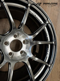 Advan RZIII 18x9.5 / +45 Offset / 5x100 BC / 63mm Bore / Hyper Platinum Black & Diamond Cut