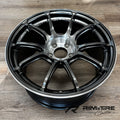 Advan RZIII 18x9.5 / +45 Offset / 5x100 BC / 63mm Bore / Hyper Platinum Black & Diamond Cut