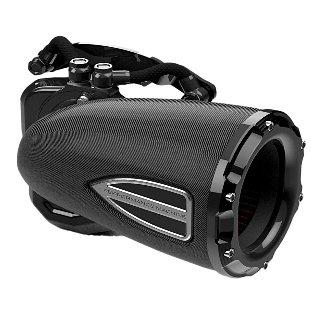 Performance Machine 93-06 Big Twin CV Carb,01-17 Big Twn Delphi C4 Series Air Cleaner - CF/Blk Ops