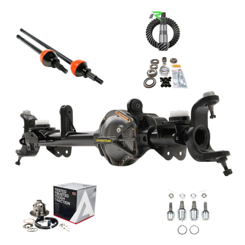 ~(250 lbs. 77X24X19)~ Pro Rock 44 Unlimited Front Housing 2007-2018 Jeep JK Extra Caster ProSteer Ball Joints .50 XD Wall 65.5 Width Stock Track Bar Bracket Location Fits Non-Tru Lok Diffs