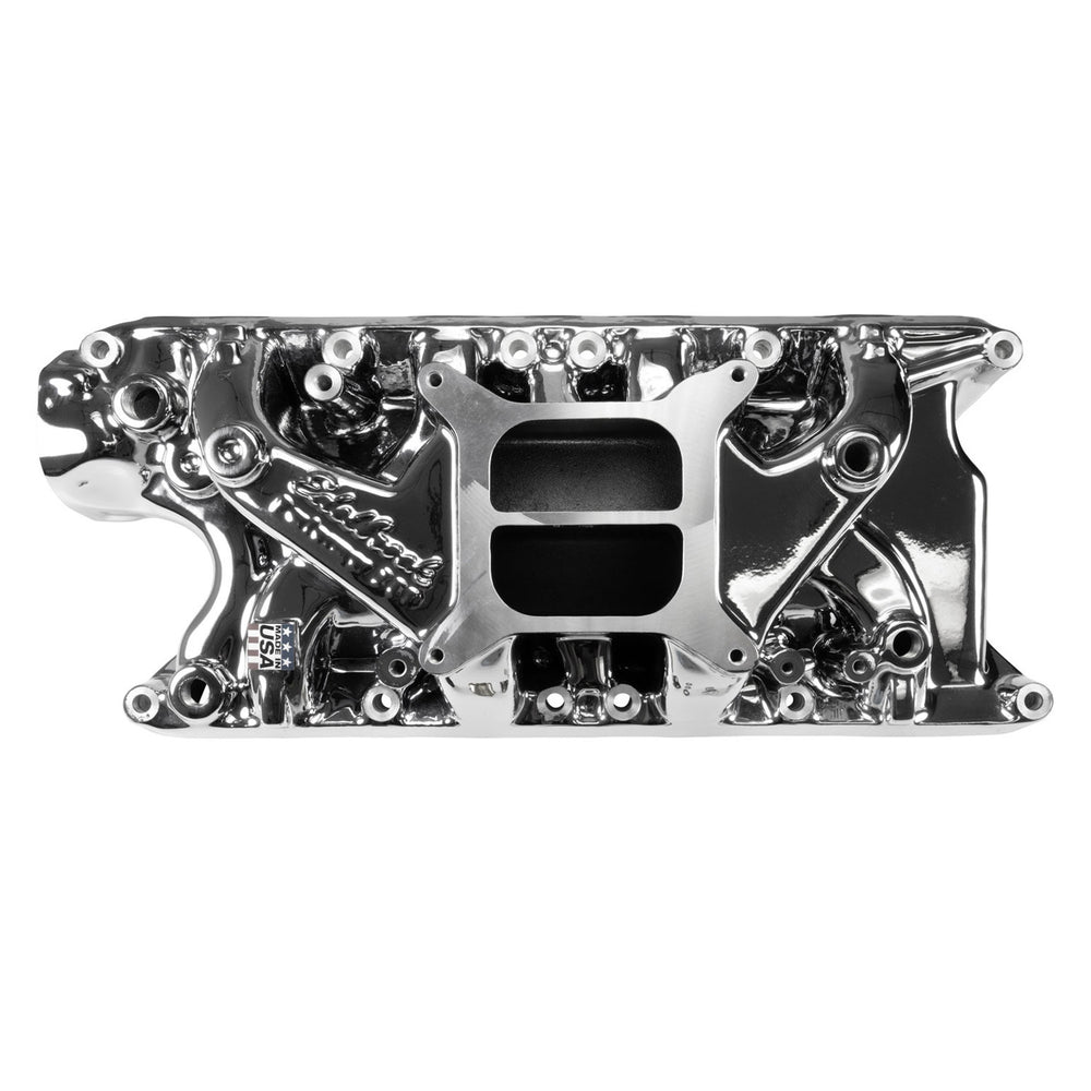 Edelbrock SB Ford Performer Intake Manifold - Chrome Plasma Finish