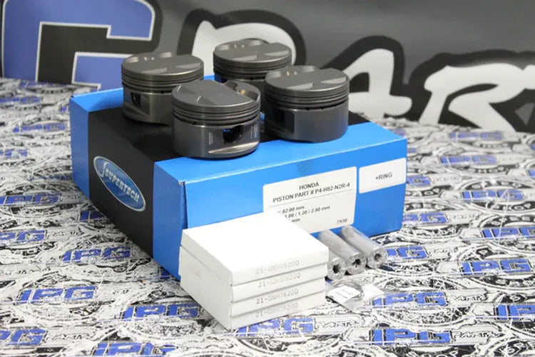 Supertech Honda B16A 81.02mm Bore 5.9cc Dome 10.5:1 CR Pistons - Set of 4 (Excl Rings)