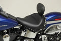 Mustang 05-17 Harley Deluxe(w/ Standard Rack) Wide Touring Solo Seat w/DBR Studs - Black