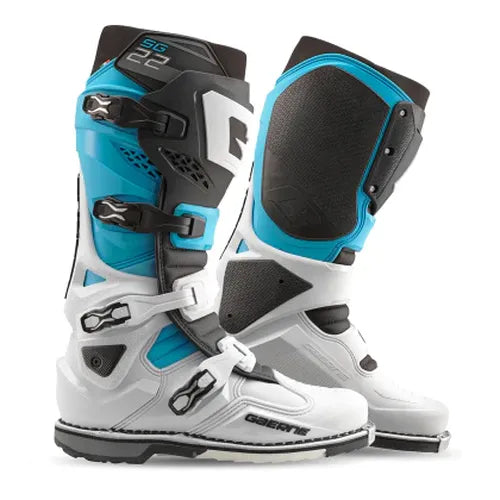 Gaerne SG22 Limited Edition Boot White/Black/Light Blue Size - 9