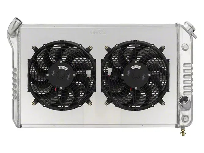 Cold Case Radiators 73-76 Corvette Aluminum Radiator Dual 12 Inch Fan Kit Cold Case Radiators CHV716AK