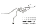 Crossmember Back W H-Pipe Exhaust System 63-66 GM Truck Split Side Dual Exit 2.5 Inch Intermediate And Tailpipe Hardware Incl Race Pro Muffler Incl And Tip Not Incl Stainless Steel Pypes Exhaust