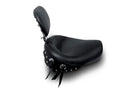 Mustang 82-03 Harley Sportster Wide Touring Solo Seat w/Driver Backrest Studs - Black