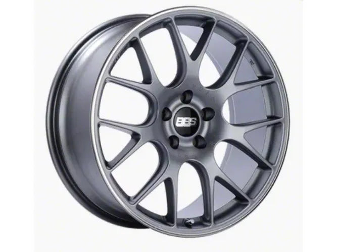 BBS CH-R 18x8.5 5x112 ET47 Satin Titanium Polished Rim Protector Wheel -82mm PFS/Clip Required