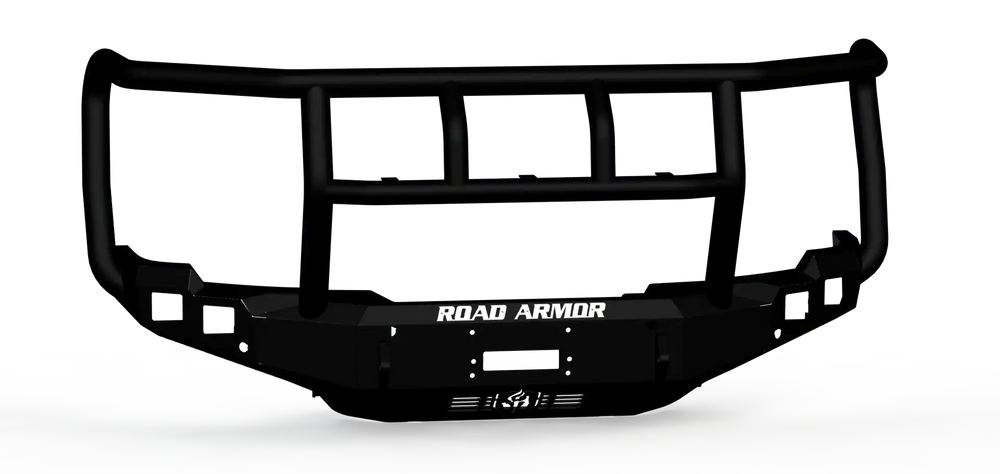 24C SIERRA 2500/3500 HD STEALTH FRONT WINCH COMPATIBLE BUMPER TITAN II GUARD TEXTURE BLACK