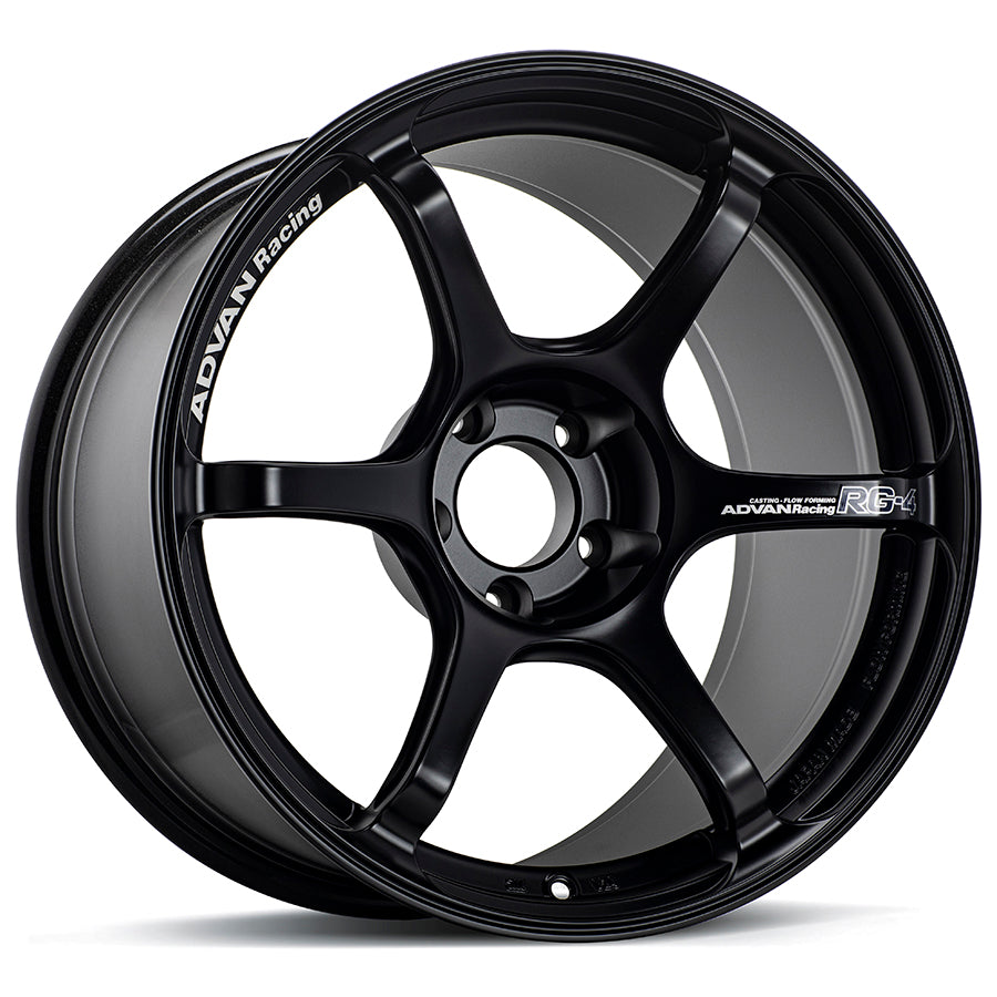 Advan RG-4 18x8 +44 5-114.3 Semi Gloss Black Wheel