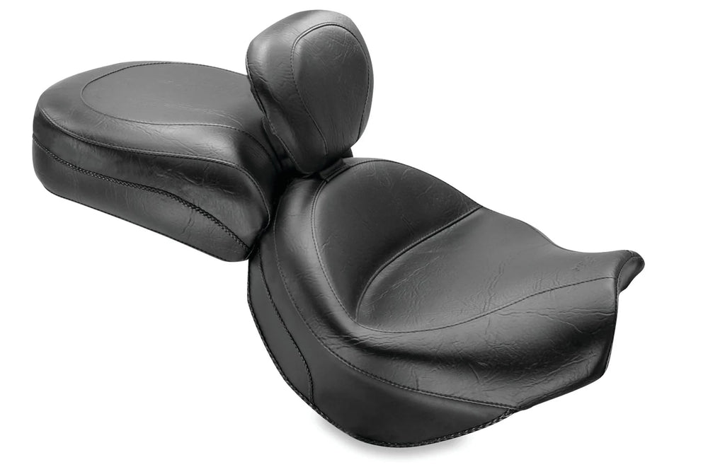 Mustang 04-10 Kawasaki Vulcan 2000 Classic LT Standard Touring 2PC Seat - Black