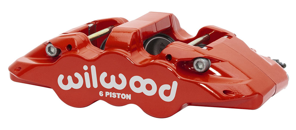 Wilwood Caliper-Forged Dynalite w/Dust Seal-Red 4.04in Pistons 1.25 Disc