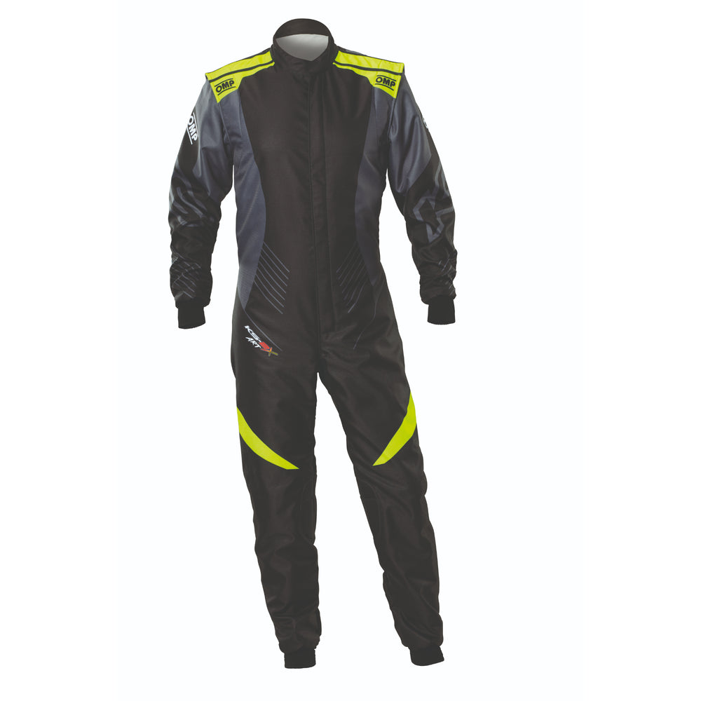 OMP KS-2X ART SUIT FIA 8877-2022 BLACK / FLUO YELLOW SZ 48
