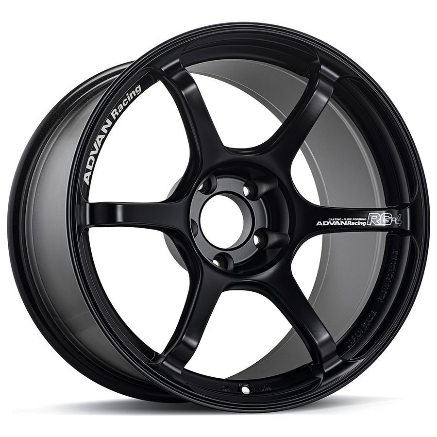 Advan RG-4 18x7.5 +50 5-100 Semi Gloss Black Wheel