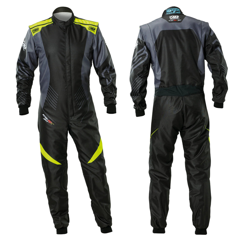 OMP KS-2X ART SUIT FIA 8877-2022 BLACK / FLUO YELLOW SZ 44
